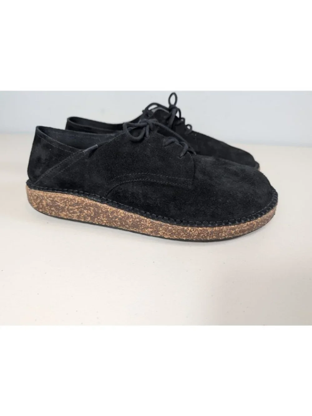 Birkenstock black suede Gary lace up oxford's shoes men's size 10